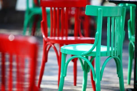 Modern Cafe Chairs Stock Photos
