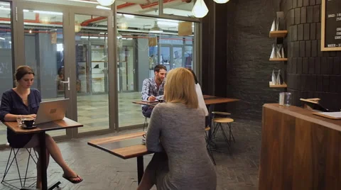 Modern cafe environment Stock Footage 58202569