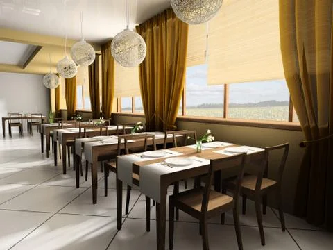 Modern cafe Stock Illustration