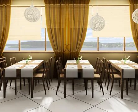 Modern cafe Stock Illustration