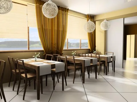 Modern cafe Stock Illustration