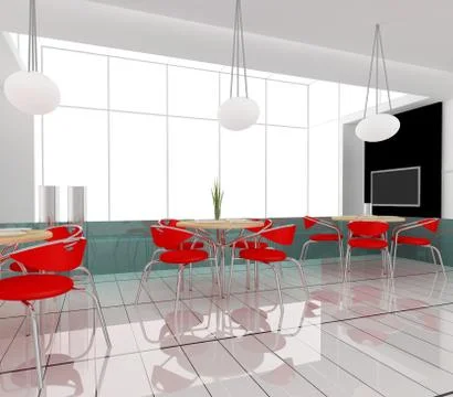 Modern cafe Stock Illustration