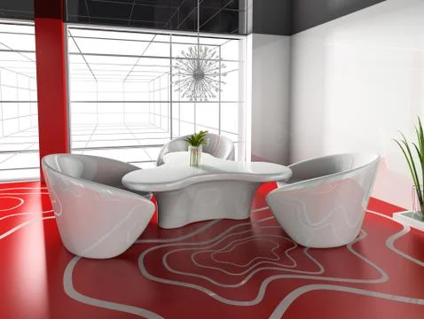 Modern cafe Stock Illustration