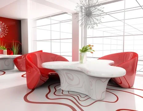 Modern cafe Stock Illustration