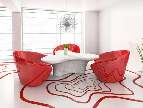 Modern cafe Stock Illustration