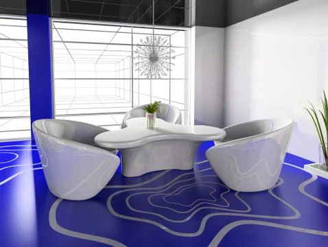 Modern cafe Stock Illustration