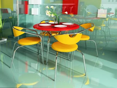 Modern cafe Stock Illustration