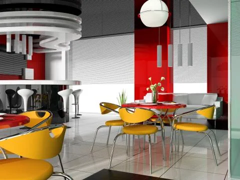 Modern cafe Stock Illustration