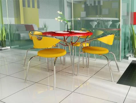 Modern cafe Stock Illustration