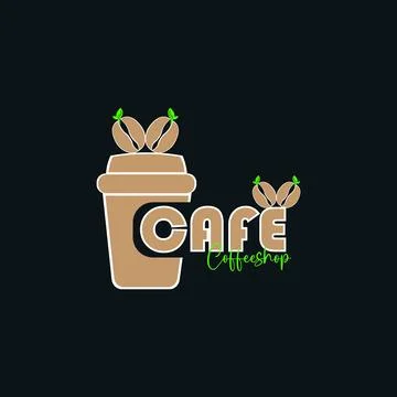 Modern Cafe Logo Stock Illustration