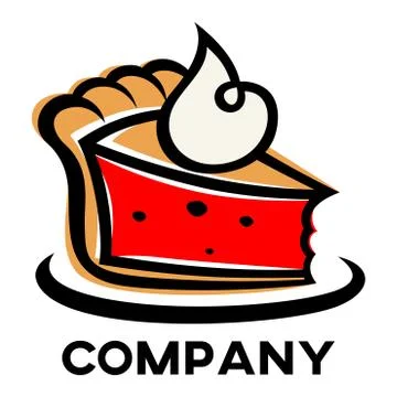 Modern cake logo Illustrazione stock