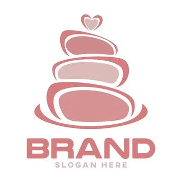 Modern Cake Logo Stock Illustration