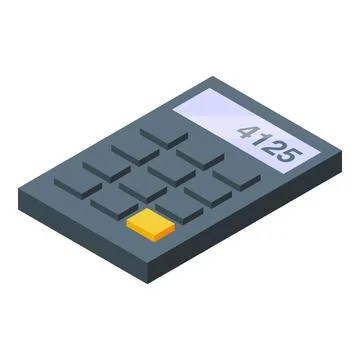 Modern calculator performing math calculation Stock Illustration