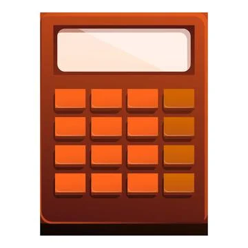 Modern calculator showing empty screen displaying calculating power Stock Illustration