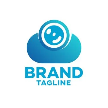 Modern Camera and cloud shot logo.Vector illustration. Stock Illustration