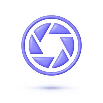 Modern camera diaphragm 3d, great design for any purposes. Vector illustration Stock Illustration