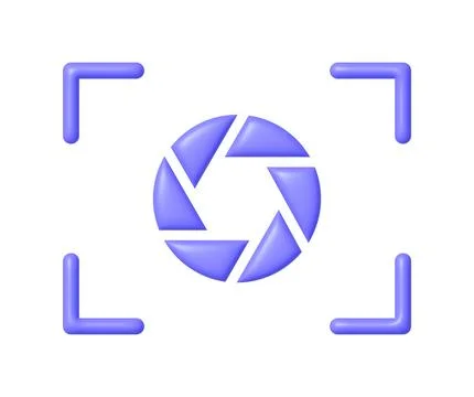 Modern camera diaphragm 3d, great design for any purposes. Vector illustration Stock Illustration