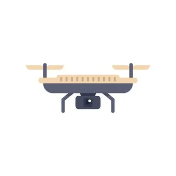 Modern camera drone hovering with camera pointed down Stock Illustration