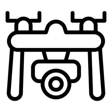Modern camera drone is recording high quality aerial video footage Stock Illustration