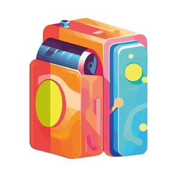 Modern camera equipment captures creative photography themes Stock Illustration