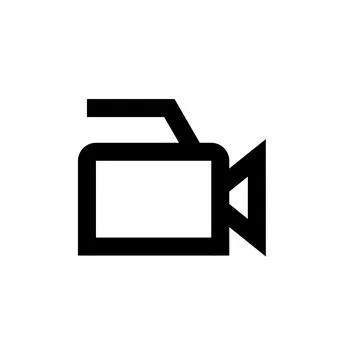 Modern camera icon with play button for video recording interface design Stock Illustration