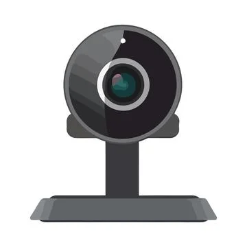 Modern camera icon symbolizing surveillance Stock Illustration
