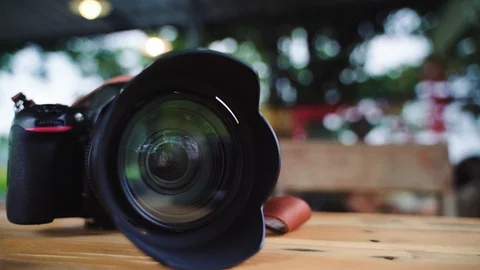 Modern camera lens Stock Footage 117265707