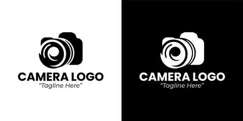 Modern Camera Logo 스톡 일러스트