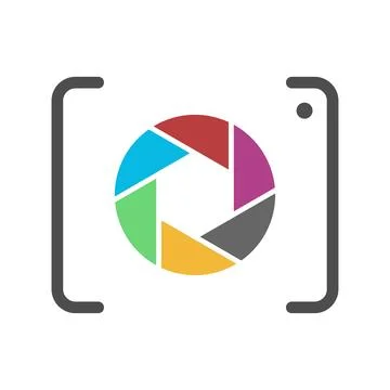 Modern Camera Logo Illustration Stock Illustration