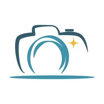Modern Camera Logo Illustration Stock Illustration