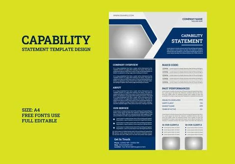 Modern Capability Statement Corporate Business Template Illustrazione stock