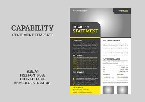 Modern Capability Statement Corporate Business Illustrazione stock