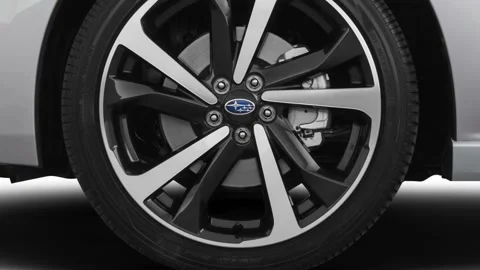 Modern car close up Ice Silver Metallic 2020 Subaru Impreza 2.0i Sport Stock Footage 159591199