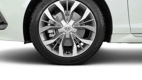 Modern car close up Quartz White Pearl 2017 Hyundai Sonata Limited 2.0T Stock Footage 159588031