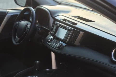 The Modern Car Control Panel boasts a sleek design and well placed buttons for 写真素材