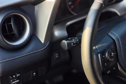 The Modern Car Control Panel boasts a sleek design and well placed buttons for Stockfoto's