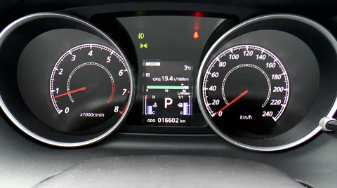 Modern car dashboard Stock Footage 43361633