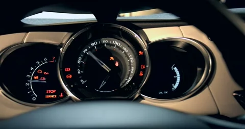 Modern car dashboard Stock Footage 88981314