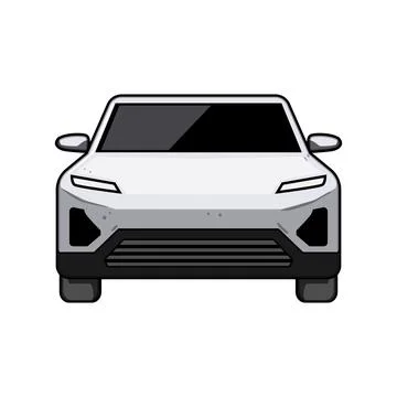 Modern car design concept with front view 스톡 일러스트