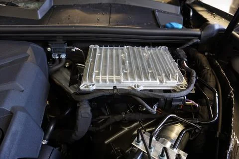 Modern car engine control unit. Foto stock