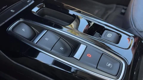 Modern Car Gear Selector Buttons for Drive Neutral and Reverse Video stock 240783575
