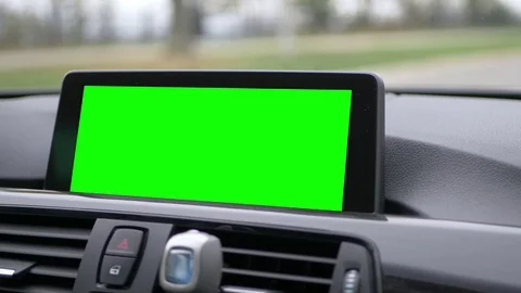 Modern Car GPS Unit, Mobile Map Navigation, Driver Screen App, Road Route Tech Stock Footage