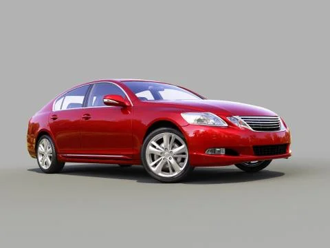 Modern car on a gray Illustrazione stock