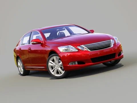 Modern car on a gray Stock Illustration