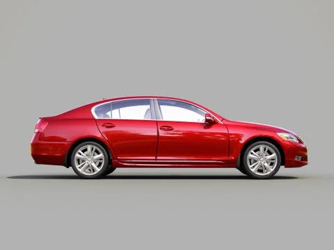 Modern car on a gray Stock Illustration