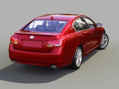 Modern car on a gray Stock Illustration