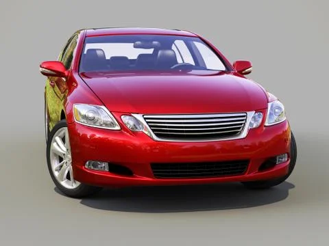 Modern car on a gray Stock Illustration