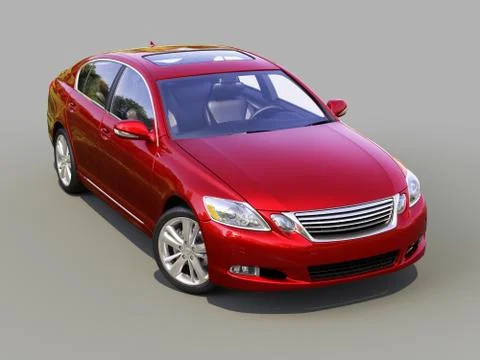 Modern car on a gray Stock Illustration