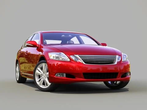 Modern car on a gray Stock Illustration