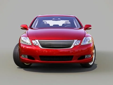Modern car on a gray Stock Illustration